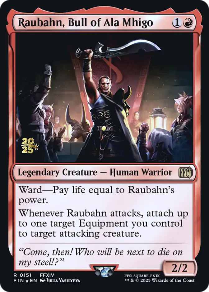 Raubahn, Bull of Ala Mhigo - Foil - Prerelease Promo