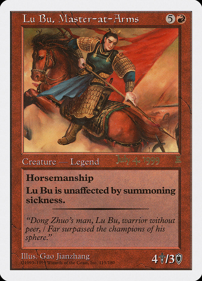 Lu Bu, Master-at-Arms - July Prerelease Promo