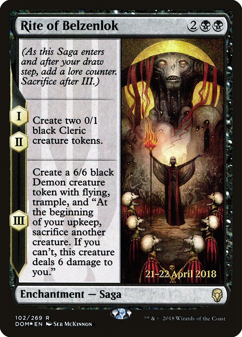 Rite of Belzenlok - Foil - Prerelease Promo