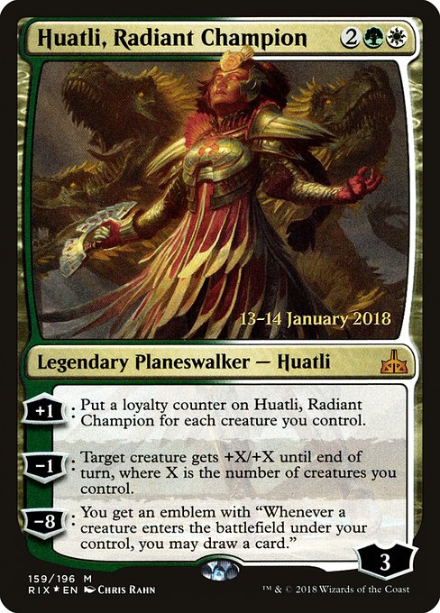 Huatli, Radiant Champion - Foil - Prerelease Promo