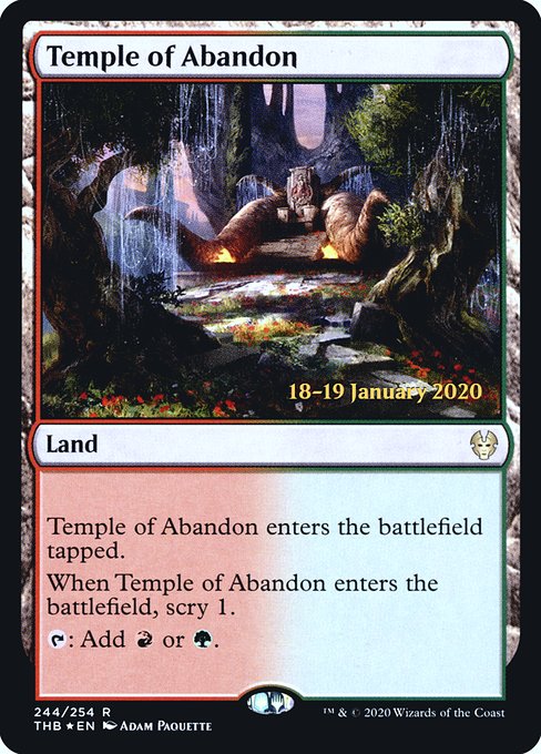 Temple of Abandon - Foil - Prerelease Promo