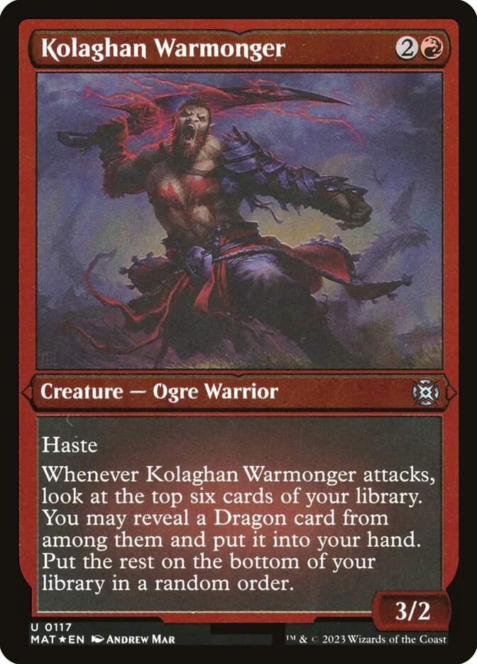 Kolaghan Warmonger - Foil Etched