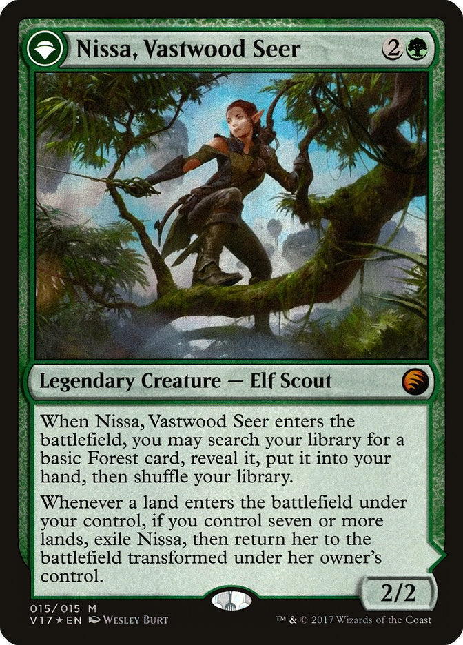 Nissa, Vastwood Seer // Nissa, Sage Animist - Foil