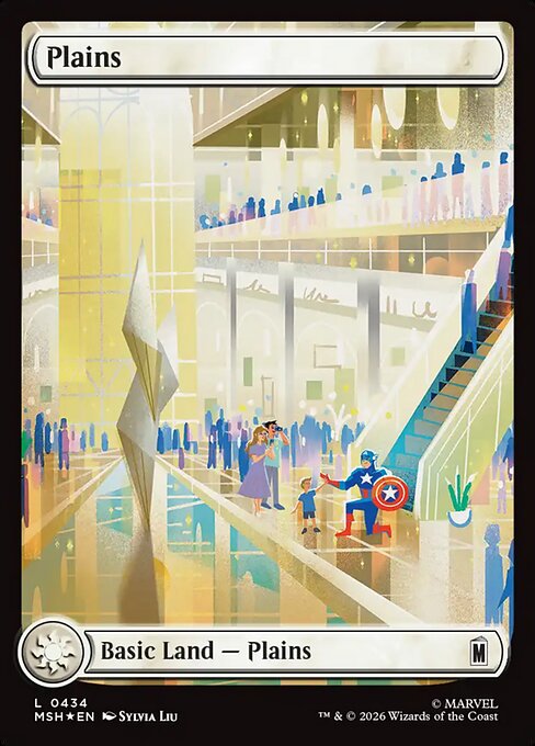 Plains (434) Full Art - Surge Foil