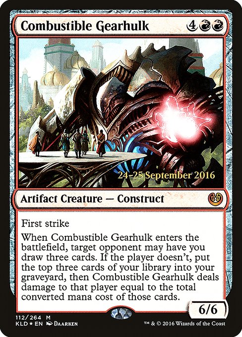 Combustible Gearhulk - Foil - Prerelease Promo