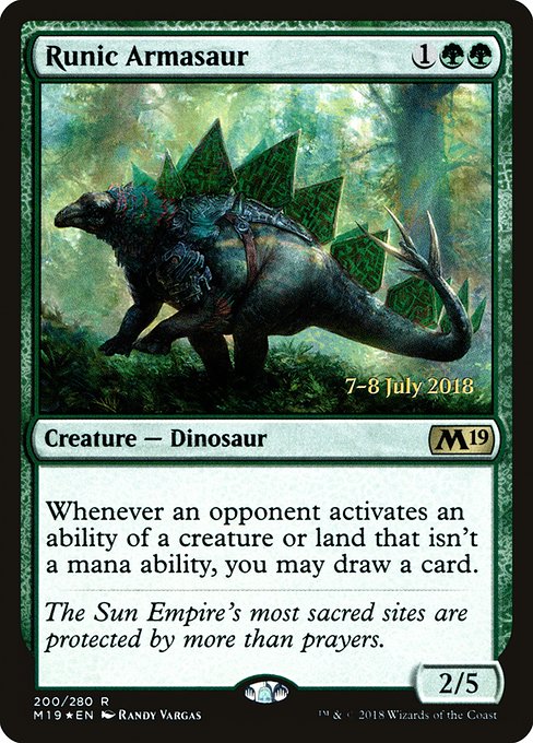 Runic Armasaur - Foil - Prerelease Promo