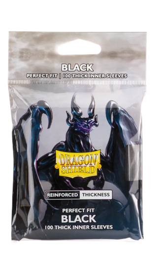 Dragon Shield - 63mm X 88mm - Perfect Fit - Thick Black 100 ct.