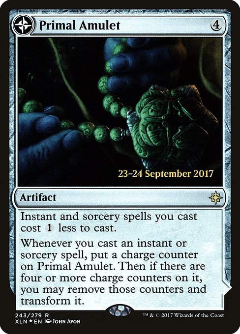 Primal Amulet - Foil - Prerelease Promo