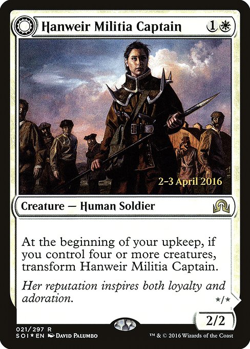 Hanweir Militia Captain - Foil - Prerelease Promo