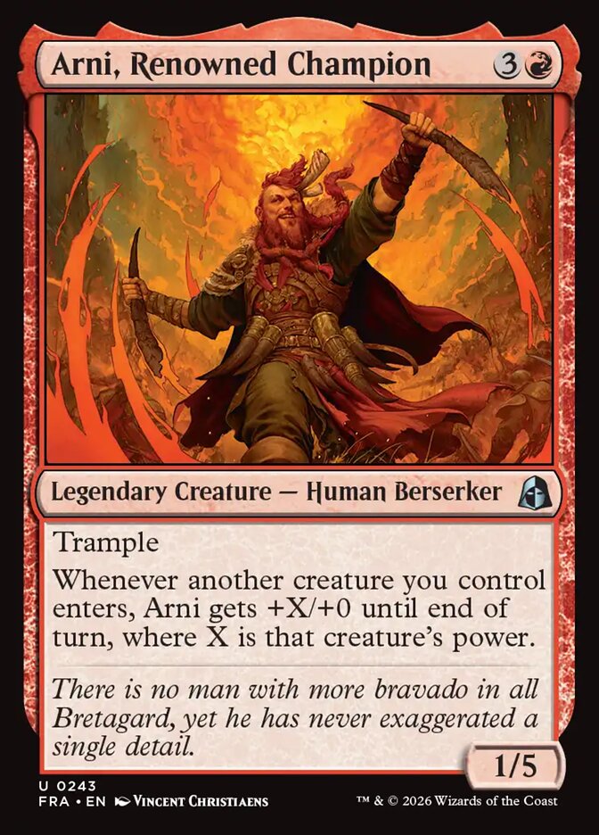 Arni, Renowned Champion - Foil