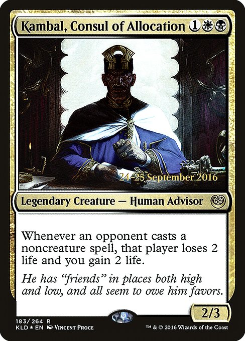 Kambal, Consul of Allocation - Foil - Prerelease Promo