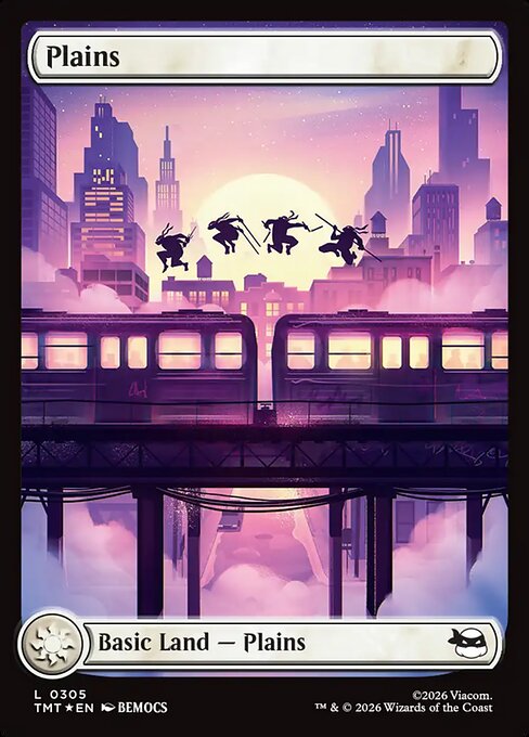 Plains (305) Full Art - Surge Foil
