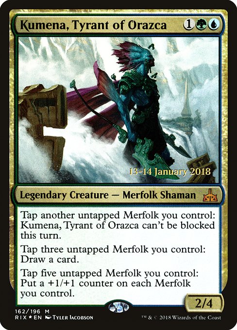 Kumena, Tyrant of Orazca - Foil - Prerelease Promo