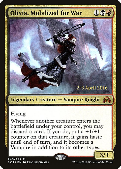 Olivia, Mobilized for War - Foil - Prerelease Promo