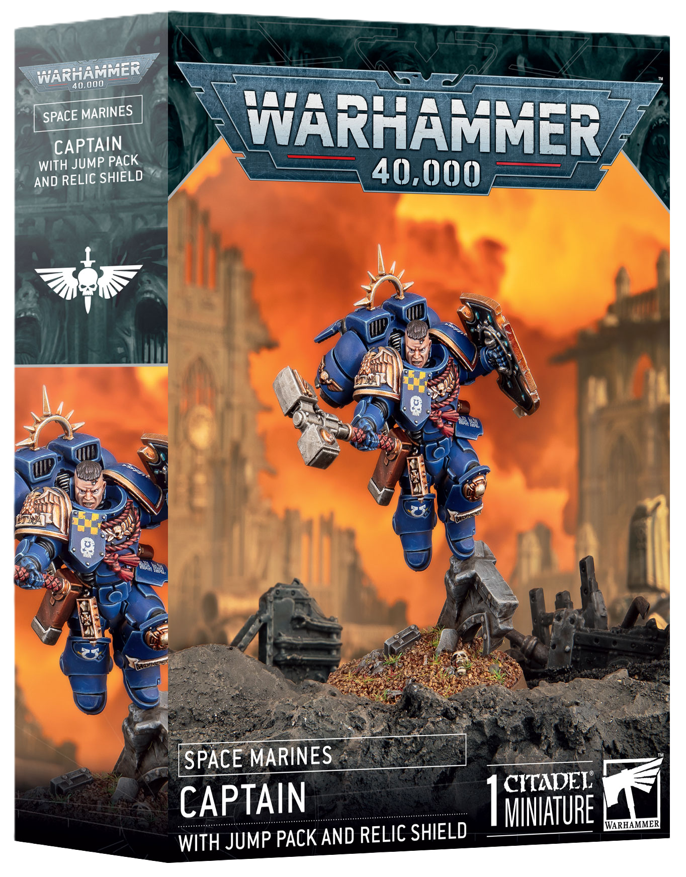 Warhammer 40,000: Space Marines - Captain with Jump Pack & Relic Shield