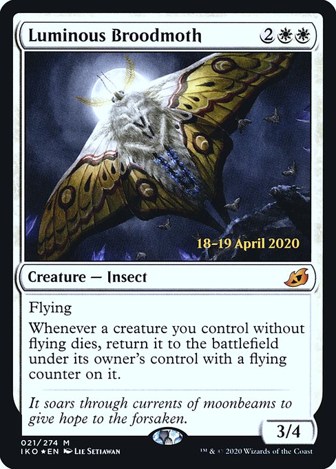 Luminous Broodmoth - Foil - Prerelease Promo