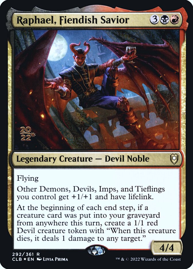 Raphael, Fiendish Savior - Foil - Prerelease Promo