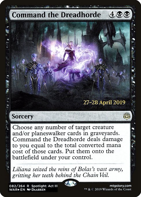 Command the Dreadhorde - Foil - Prerelease Promo