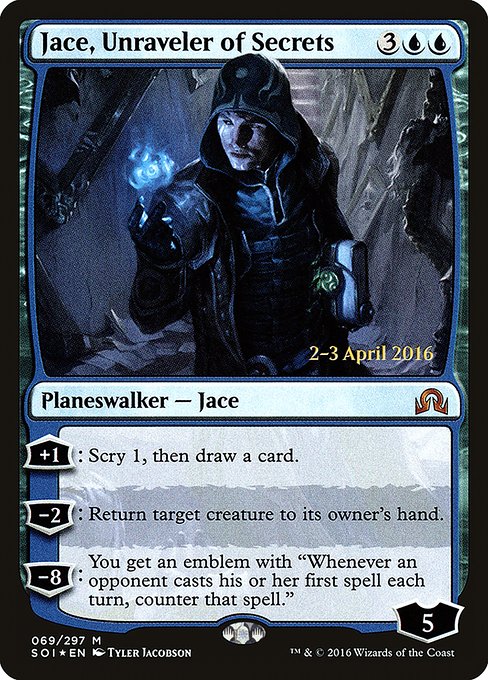 Jace, Unraveler of Secrets - Foil - Prerelease Promo
