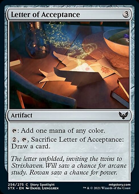 Letter of Acceptance - Foil