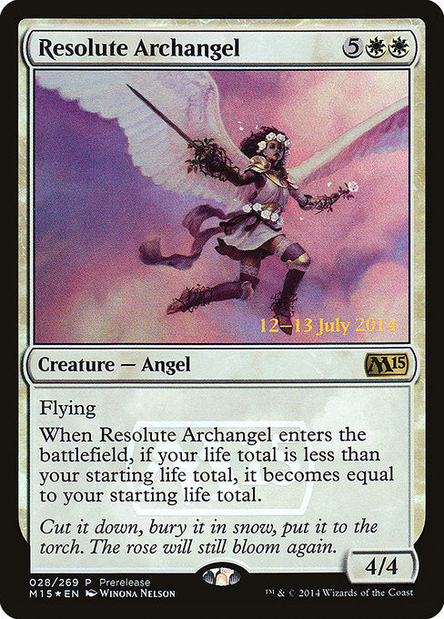 Resolute Archangel - Foil - Prerelease Promo
