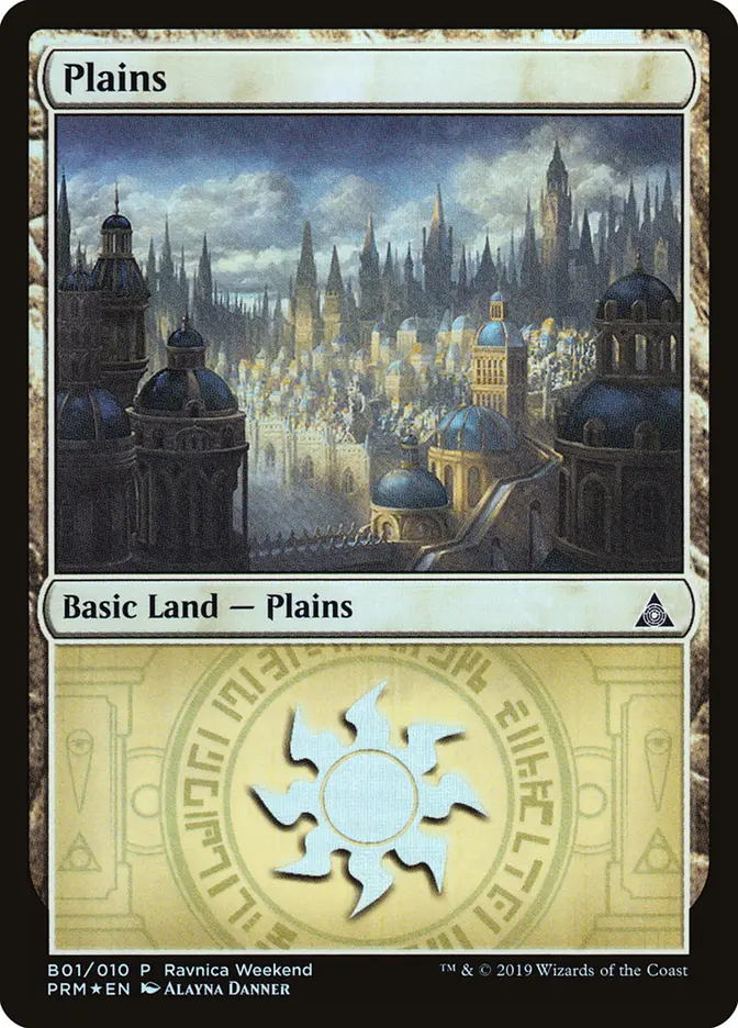 Plains (B01) - Foil - Ravnica Weekend Promo