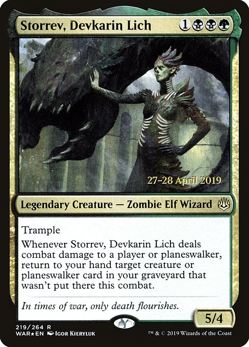 Storrev, Devkarin Lich - Foil - Prerelease Promo