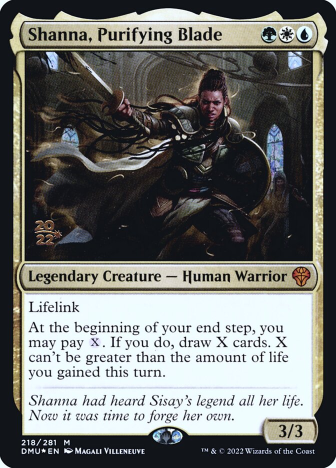 Shanna, Purifying Blade - Foil - Prerelease Promo