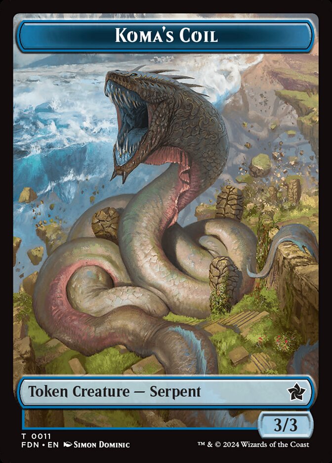Koma's Coil Token (FDN) - Foil