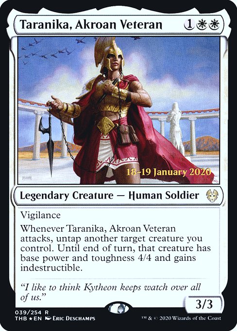 Taranika, Akroan Veteran - Foil - Prerelease Promo