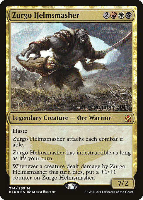 Zurgo Helmsmasher - Foil - Prerelease Promo