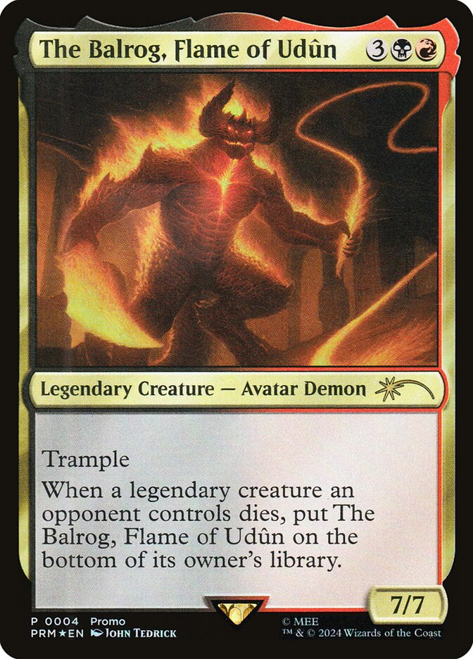 The Balrog, Flame of Udun - Foil - Resale Promo