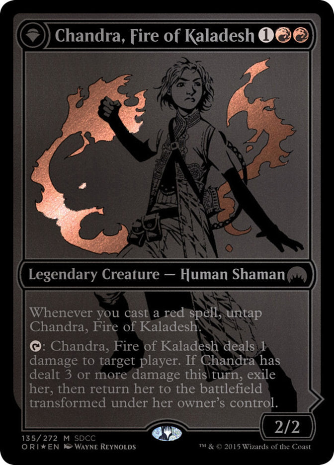 Chandra, Fire of Kaladesh // Chandra, Roaring Flame - Foil - San Diego Comic Con 2015 Promo
