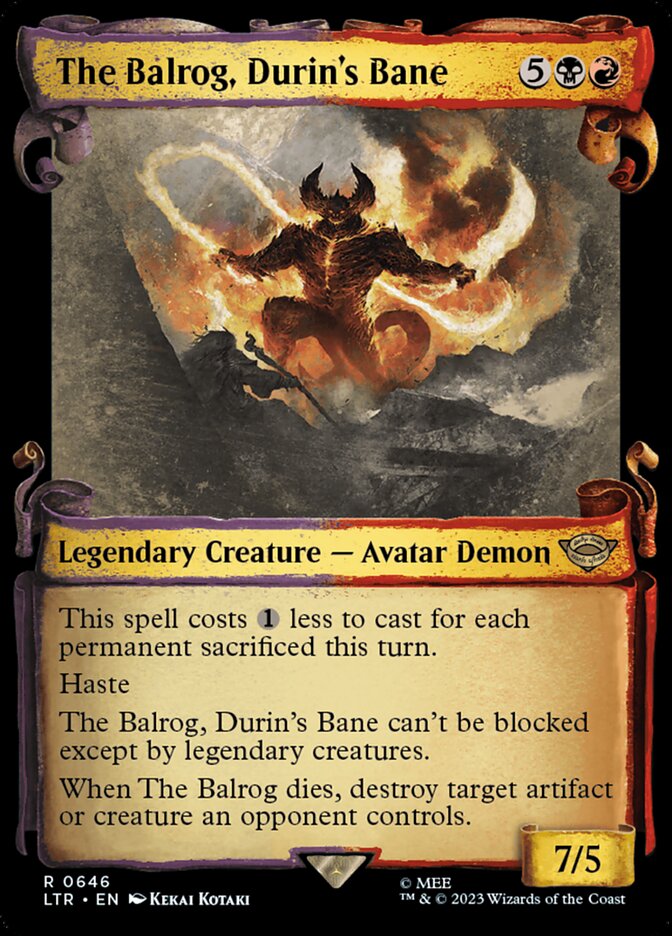 The Balrog, Durin's Bane - Silver Foil