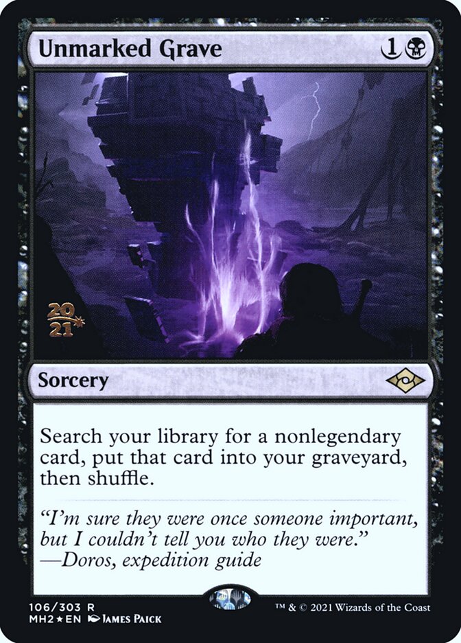 Unmarked Grave - Foil - Prerelease Promo