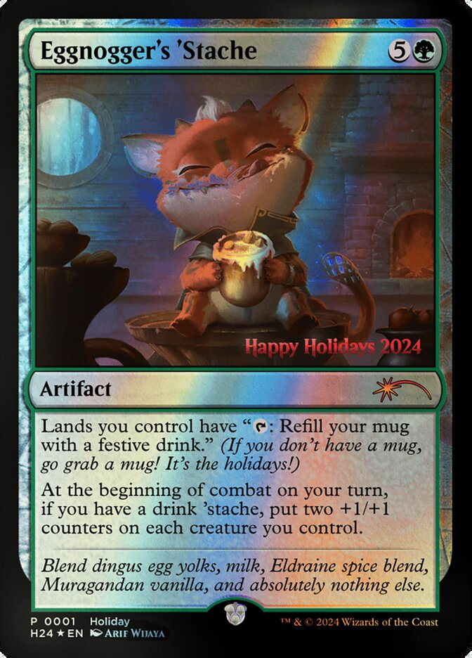 Eggnogger's 'Stache - Foil - Holiday Promo