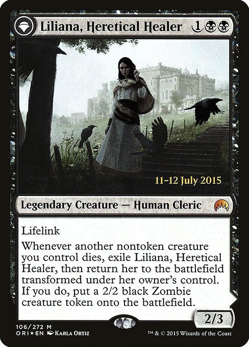 Liliana, Heretical Healer // Liliana, Defiant Necromancer - Foil - Prerelease Promo