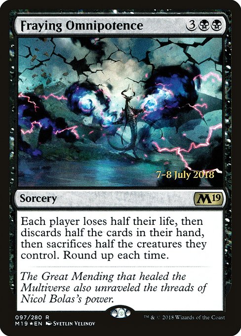 Fraying Omnipotence - Foil - Prerelease Promo