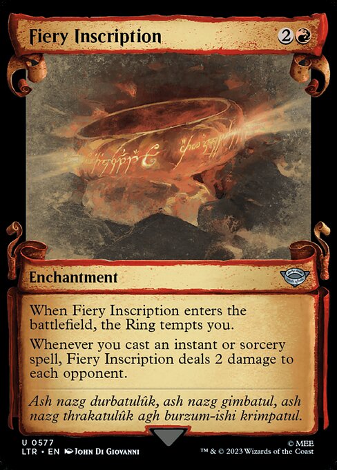 Fiery Inscription - Silver Foil
