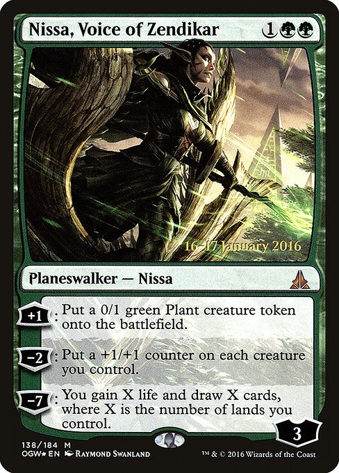 Nissa, Voice of Zendikar - Foil - Prerelease Promo