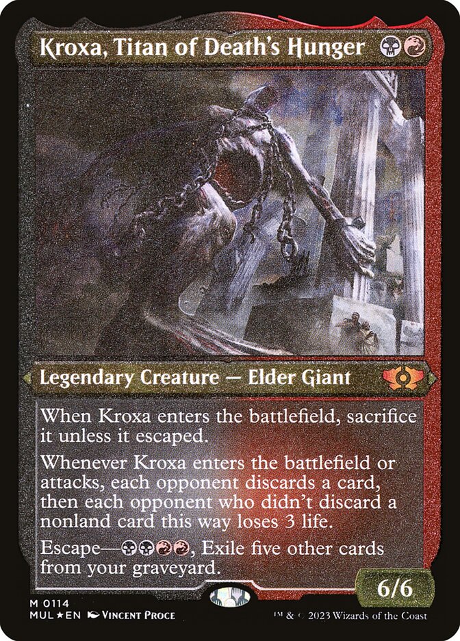 Kroxa, Titan of Death's Hunger - Foil-Etched