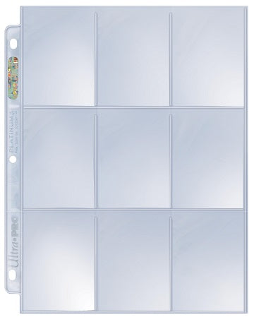 Binder Sheet Page - 9-pocket Platinum Series