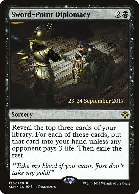 Sword-Point Diplomacy - Foil - Prerelease Promo