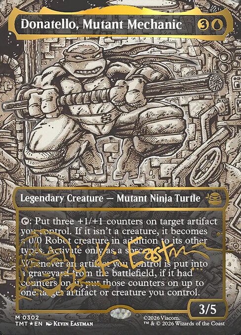 Donatello, Mutant Mechanic - Borderless Signature Foil