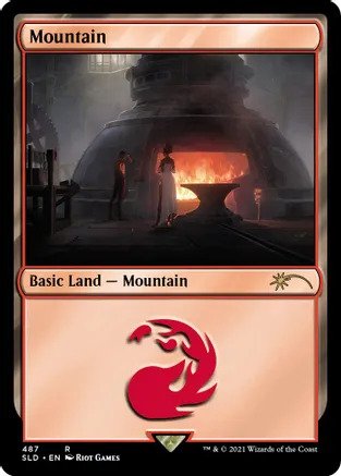 Mountain - Arcane x Secret Lair (487) - Foil