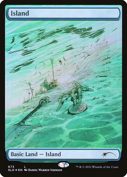 Island (673) Full Art - Foil