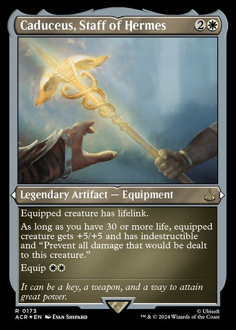 Caduceus, Staff of Hermes - Foil-Etched