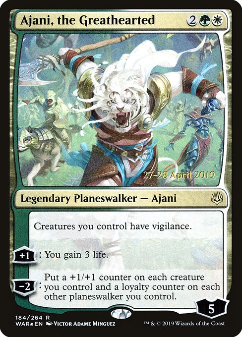 Ajani, the Greathearted - Foil - Prerelease Promo