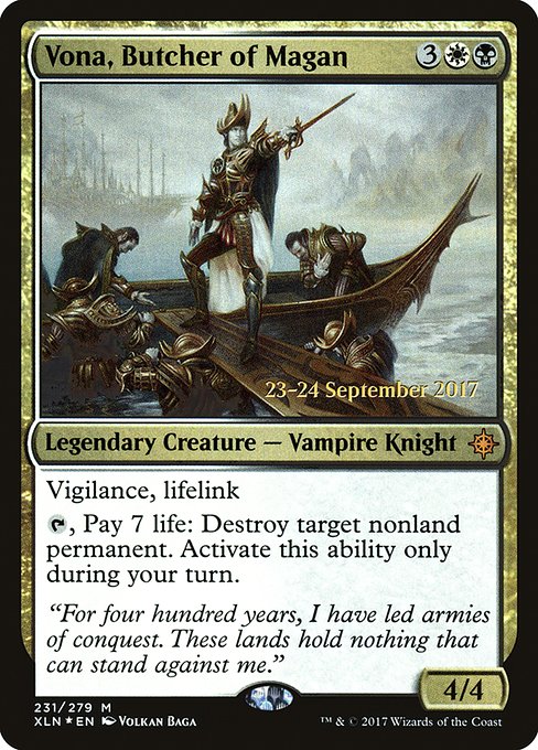 Vona, Butcher of Magan - Foil - Prerelease Promo