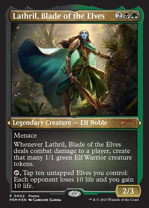 Lathril, Blade of the Elves - Foil-Etched - Resale Promo